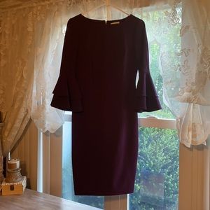 Dark plum Calvin Klein mid dress